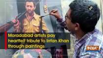Moradabad artists pay heartfelt tribute to Irrfan Khan through paintings