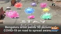 Bengaluru artist paints 3D pictures of COVID-19 on road to spread awareness