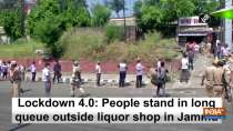 Lockdown 4.0: People stand in long queue outside liquor shop in Jammu