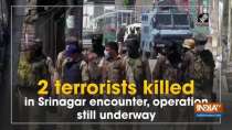 2 terrorist killed in Srinagar encounter, operation still underway