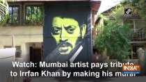 Watch: Mumbai artist pays tribute to Irrfan Khan by making his mural