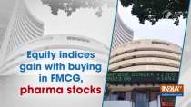 Equity indices gain with buying in FMCG, pharma stocks