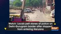 Locals pelt stones at police on Delhi-Gurugram border after stopped from entering Haryana