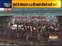 Mumbai: Huge crowd of migrant workers gathered outside the Bandra railway station