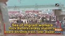 Sea of migrant workers flock Bandra railway station to board Shramik train, later dispersed
