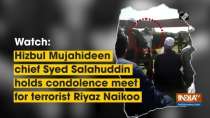Watch: Hizbul Mujahideen chief Syed Salahuddin holds condolence meet for terrorist Riyaz Naikoo