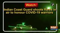 Watch: Indian Coast Guard shoots flares in air to honour COVID-19 warriors