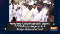 Karnataka Congress protest against COVID-19 package, calls it 