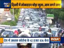 Delhi witnesses massive traffic jam on road on first day of Lockdown 3.0