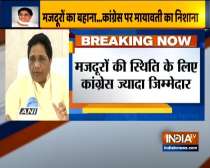 BSP supremo Mayawati slams BJP, Congress on migrant situation