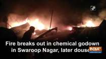 Fire breaks out in chemical godown in Swaroop Nagar, later doused