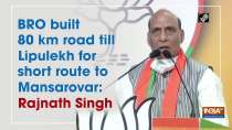 BRO built 80 km road till Lipulekh for short route to Mansarovar: Rajnath Singh