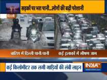 Heavy morning rain leads to waterlogging and traffic jam in parts of Delhi