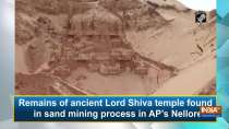 Remains of ancient Lord Shiva temple found in sand mining process in AP