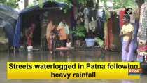 Streets waterlogged in Patna following heavy rainfall