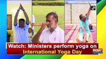 Watch: Ministers perform yoga on International Yoga Day