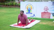 Union Minister Ravi Shankar Prasad perform Yoga on International Yoga Day
