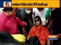 BJP MP Sadhvi Pragya faints during a program in Bhopal