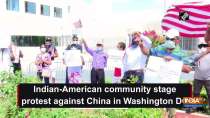 Indian-American community stage protest against China in Washington DC