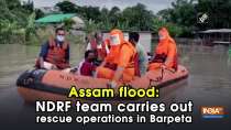 Assam flood: NDRF team carries out rescue operations in Barpeta