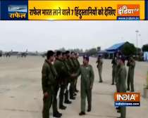 Air Chief Marshal RKS Bhadauria welcomes pilots at Ambala airbase