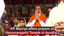 KP Maurya offers prayers at Hanumangarhi Temple in Ayodhya