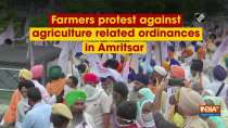 Farmers protest against agriculture related ordinances in Amritsar