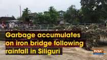 Garbage accumulates on iron bridge following rainfall in Siliguri