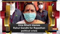 Uma Bharti blames Rahul Gandhi for Rajasthan political crisis