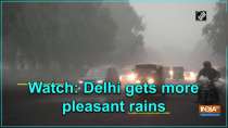 Watch: Delhi get more pleasant rains