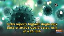 India reports highest single-day spike of 20,903 COVID cases, tally at 6.25 lakh