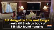 BJP delegation from West Bengal meets HM Shah on body of BJP MLA found hanging