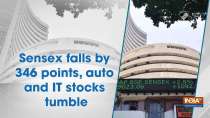 Sensex falls by 346 points, auto and IT stocks tumble