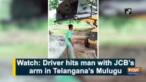Watch: Driver hits man with JCB