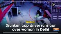 Watch: Drunken cop driver runs car over woman in Delhi
