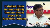 If Gehlot thinks he has majority then he should prove it in Assembly: Kataria