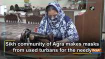 Sikh community of Agra makes masks from used turbans for the needy