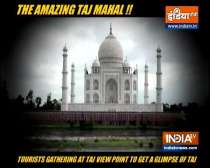Tourists flock to View Point to get a glimpse of Taj Mahal
