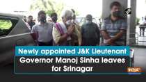 Newly appointed J&K Lieutenant Governor Manoj Sinha leaves for Srinagar
