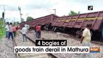 4 bogies of goods train derail in Mathura