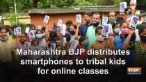 Maharashtra BJP distributes smartphones to tribal kids for online classes