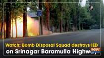 Watch: Bomb Disposal Squad destroys IED on Srinagar Baramulla Highway
