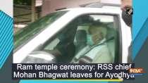 Ram temple ceremony: RSS chief Mohan Bhagwat leaves for Ayodhya