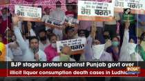 BJP stages protest against Punjab govt over illicit liquor consumption death cases in Ludhiana