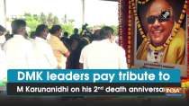 DMK leaders pay tribute to M Karunanidhi on his 2nd death anniversary