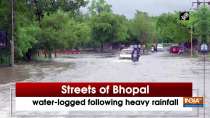 Streets of Bhopal water-logged following heavy rainfall