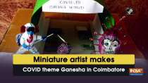 Miniature artist makes COVID theme Ganesha in Coimbatore