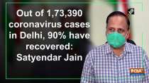Out of 1,73,390 coronavirus cases in Delhi, 90% have recovered: Satyendar Jain