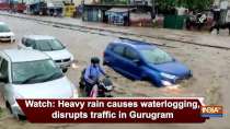 Watch: Heavy rain causes waterlogging, disrupts traffic in Gurugram