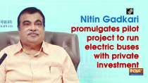 Nitin Gadkari promulgates pilot project to run electric buses with private investment